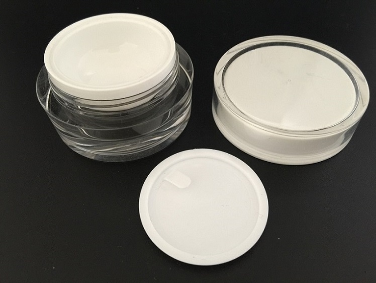 Customerized Acrylic Round Cream Jars for Cosmetic Packaging