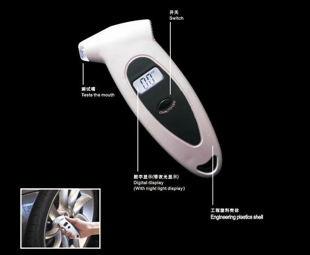 Hot High Quality LCD Digital Display Car Used Tire Pressure Gauge