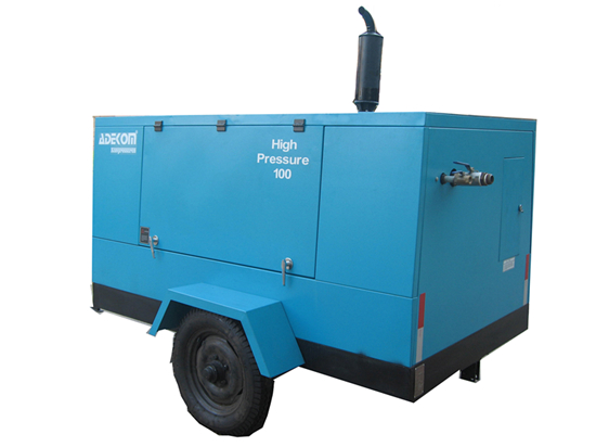 Outdoor Construction Wheels Diesel Engine Drive Portable Screw Compressor (PUD12-10)