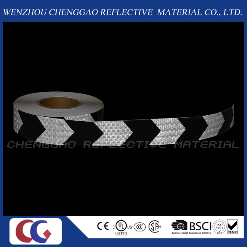 PVC Black and White Road Safety Arrow Reflective Tape (C3500-AW)