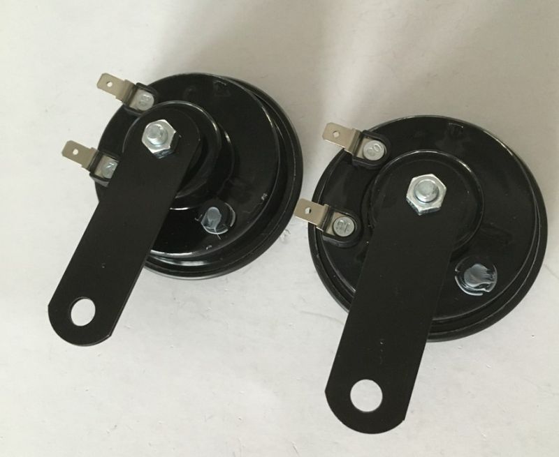 12V Auto Electric Horn Disc Horn Black Color