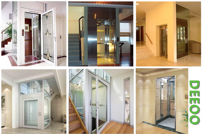 Indoor Cheap Small Mini House Villa Glass Home Lift Elevator