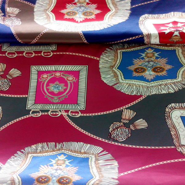 Satin Printed Garment and Home Textile Fabric