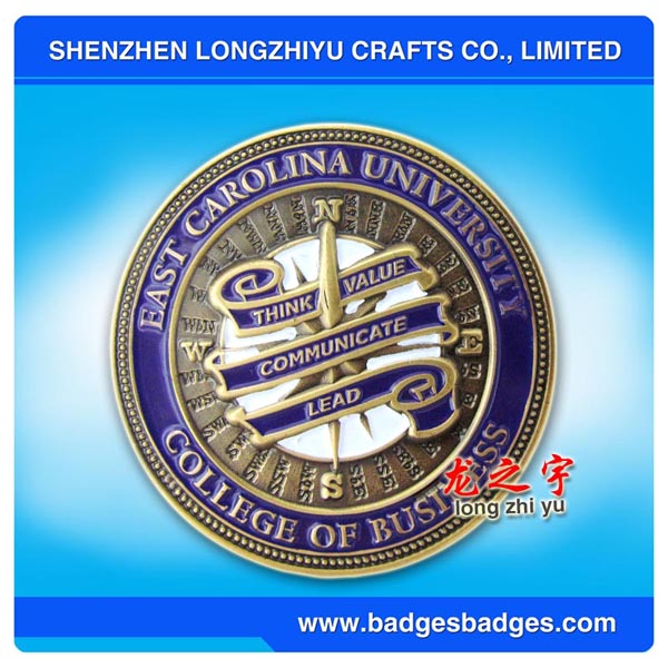 Enamel Zinc Alloy Metal Coin with Velvet Box