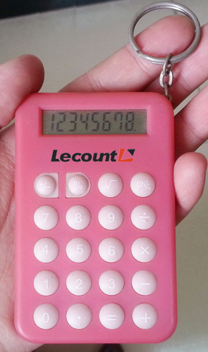 8 Digits Transparent Pocket Calculator with Optional Keychain (LC305)