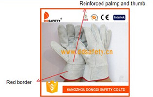 Cow Split Leather with Natural Color Split on Palm Glove Dlw601