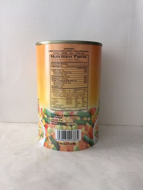 Hot Selling Canned Mix Vegetable From China