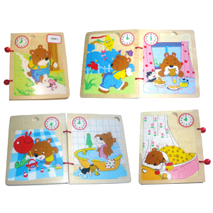 Wooden Clock Book for Learning Time (80891)