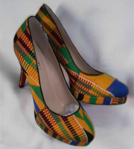 New Style African Printed Fabric High Heel (G-11)