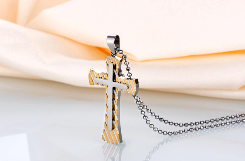 Hdx Gold Steel Zebra Cross Jewelry Pendant