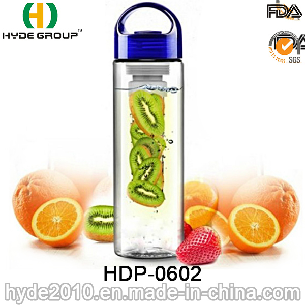 700ml BPA Free Eastman Tritan Material Water Bottle, Customized Plastic Fruit Infusion Bottle (HDP-0602)