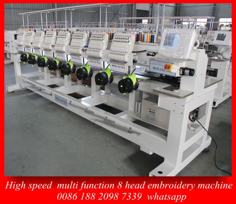 Holiauma Hot Sale Eight Head Cap Embroidery Machine with 15 Needle for Flat Uniform Embroidery Ho1508c