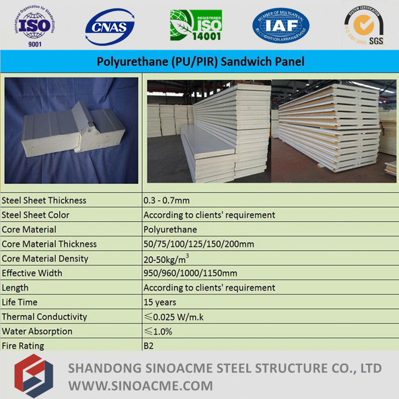 High Quality PU Sandwich Panel