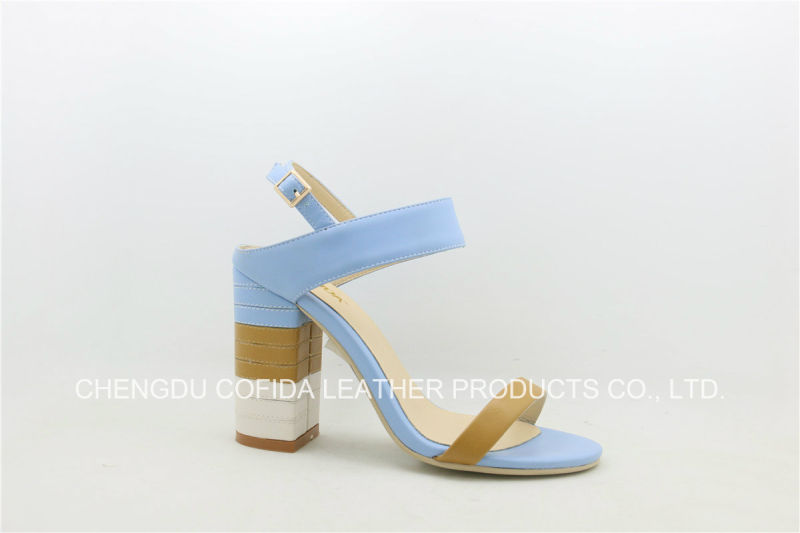 17ss New Arrival Chunky Heel Lady Sandal