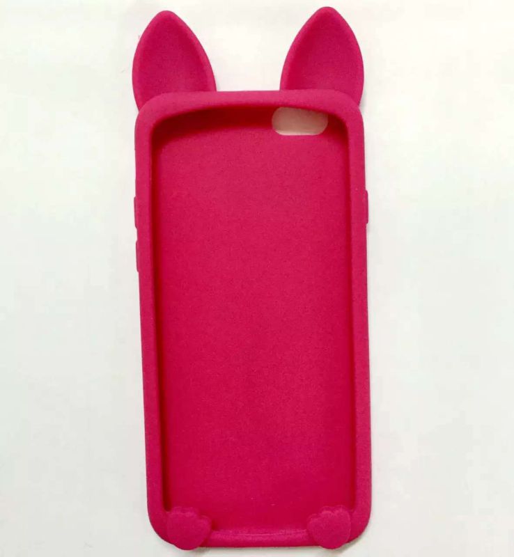 Lovely Cat Ear Silicone Phone Case for iPhone 5/6/7/Plus