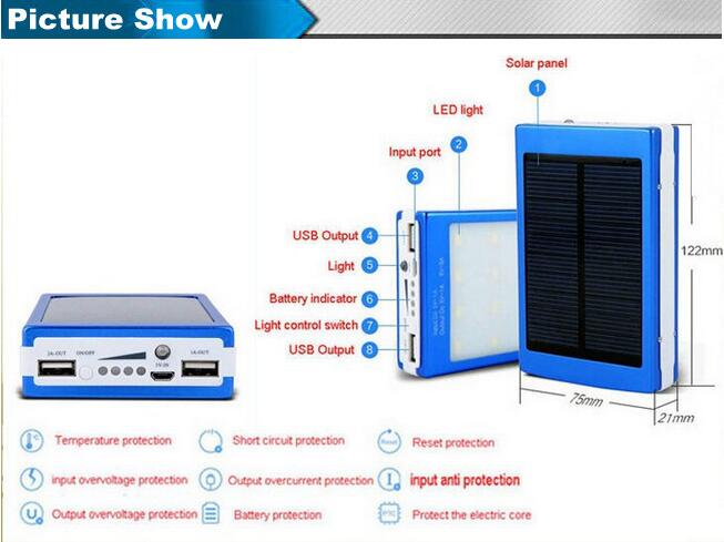 Best Selling Solar Cell Phone Charger 8000mAh Portable Solar Charger for Phone