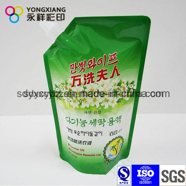 Size Customized Stand up Liquid Spout Bag for Laundry Detergent