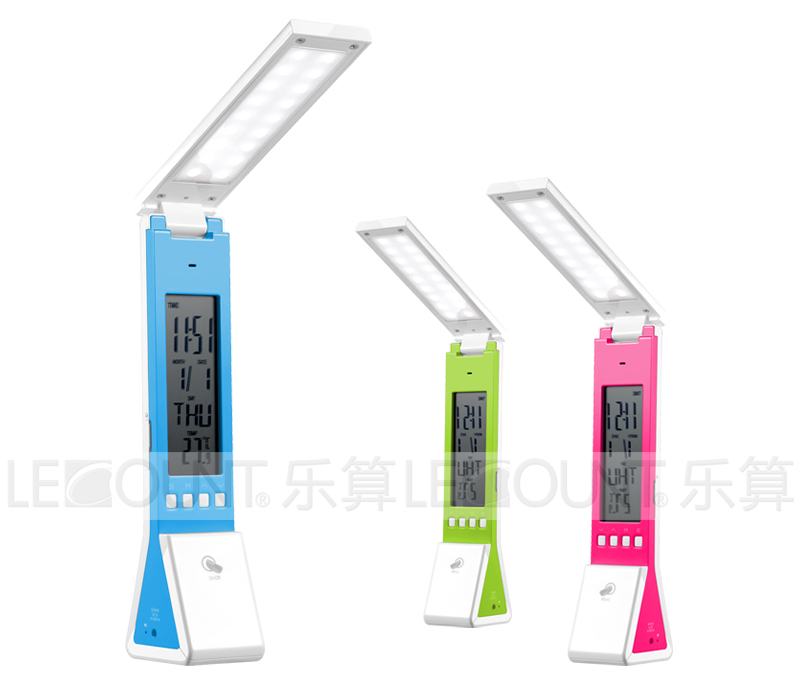 Portable Folding LED Table Light with Torch and LCD Calendar Function (LTB769)