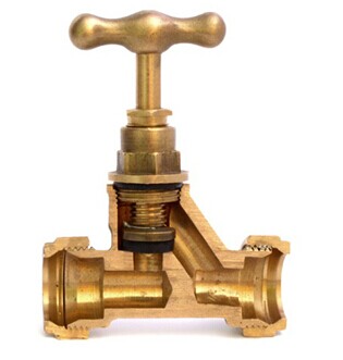 UK Type Brass Forged Compression End Stop Valve (AV2013)