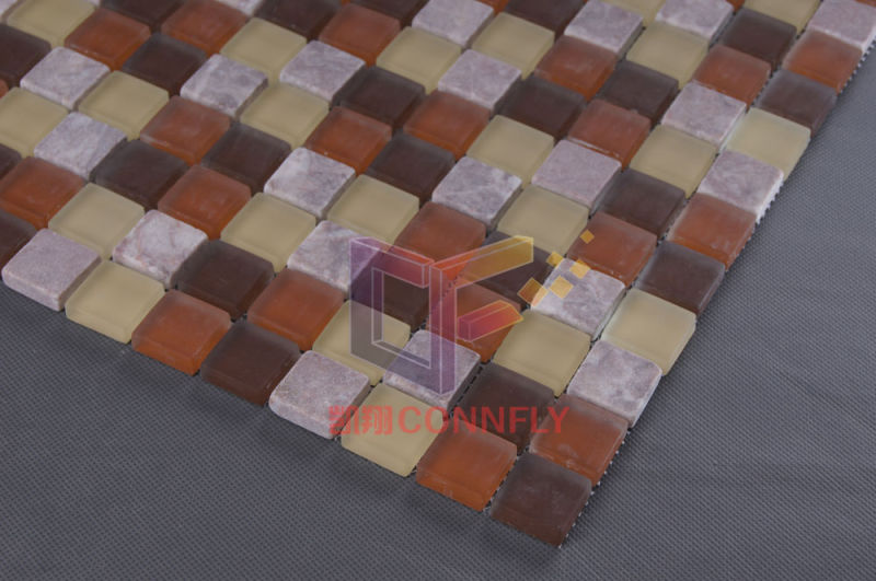 Red Stone Mix Glass Mosaic Tile (CS123)