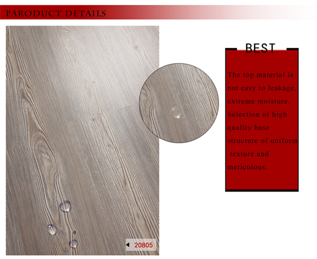 HDF Vinyl Plank 12.3mm Embossed Oak U Grooved Wood Wooden Laminate Flooring