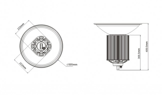 20000lm Replacement 400W HPS Bulb 200W LED High Bay Light