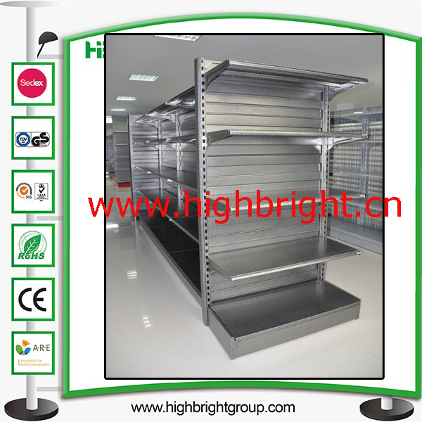 Heavy Duty Metallic Advertising Display Supermarket Shelf