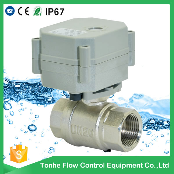 Nickel Plated Brass Mini Ball Valve 12V Electric Actuator Price