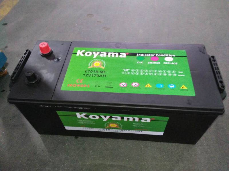 12V 170ah Sealed Maintenance Free Car Battery 67018 High CCA