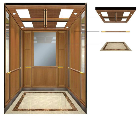 Wooden Cabin Passenger Elevator with Competitive Price