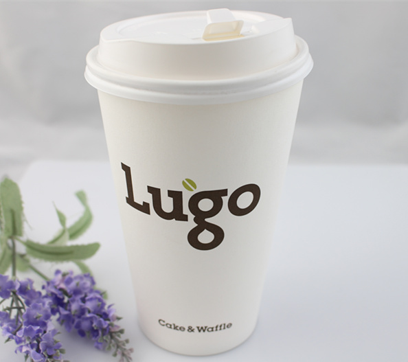 Disposable 12oz Coffee Paper Cup with Lid