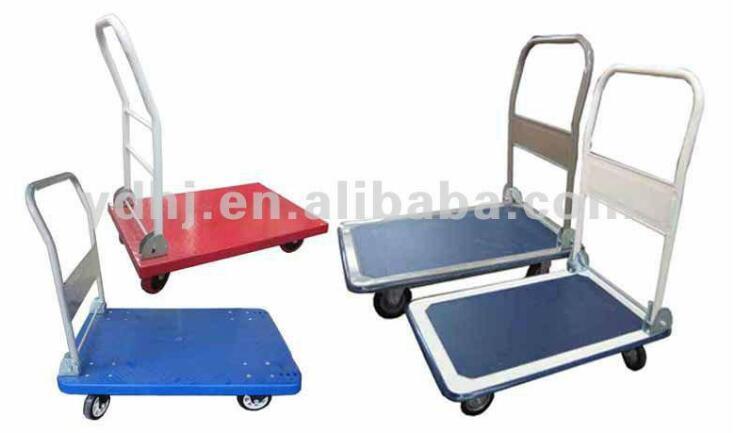 Top Quality Plastic Hand Cart, Cargo Trolley, Platform Hand Truck
