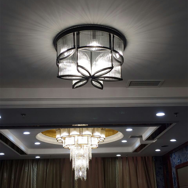 Hotel Decorative Flower Shape Glass Pendant Lamp