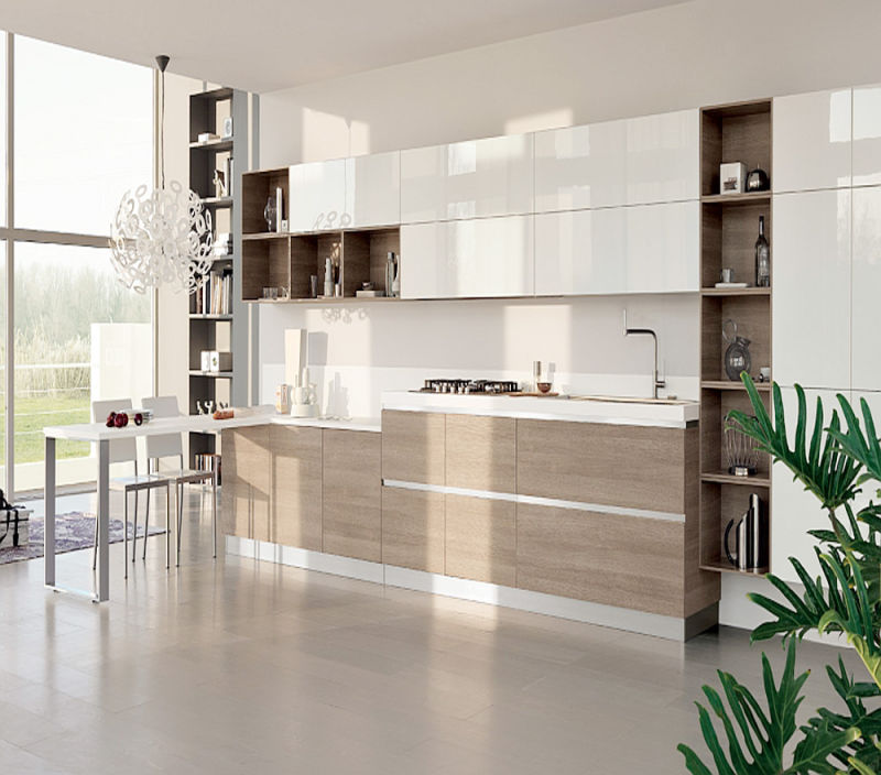 Pole Island Style High Gloss UV Kitchen Cabinet