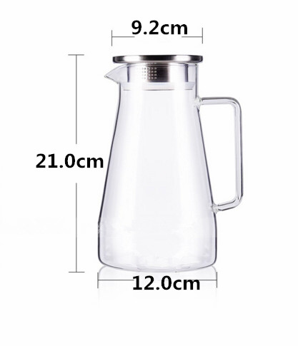 Heat Resistant Borosilicate Glass Kettle Tea Pot Juice Pot Cold Drink Pot