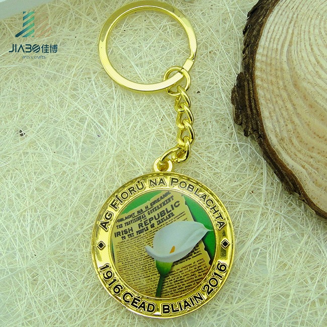 Jiabo Customized Gold Zinc Alloy Metal Keychain