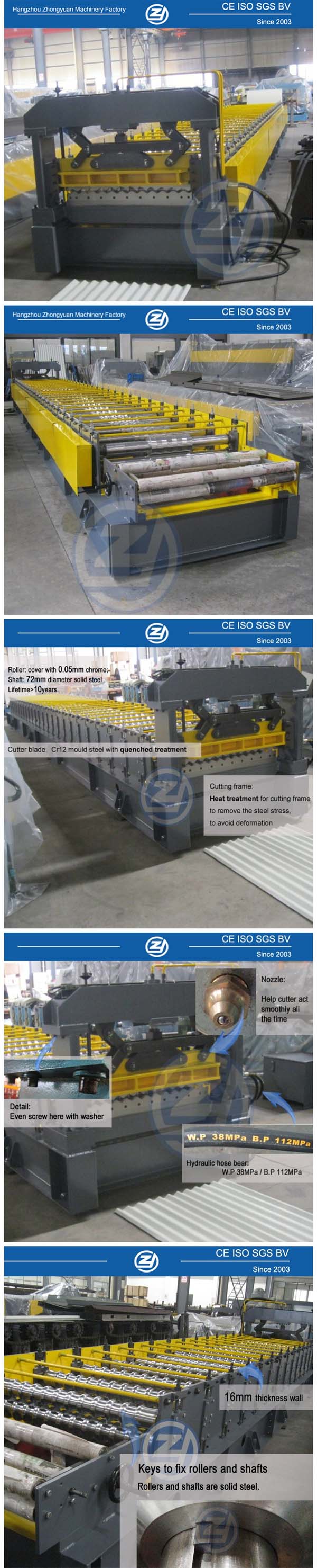 Corrugated Sheet Steel Roll Forming Machine with CE