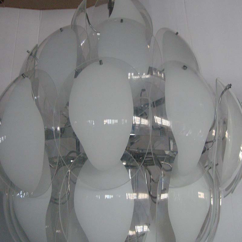 High Quality Living Room Glass Slice Fluorescen Pendant Lamp