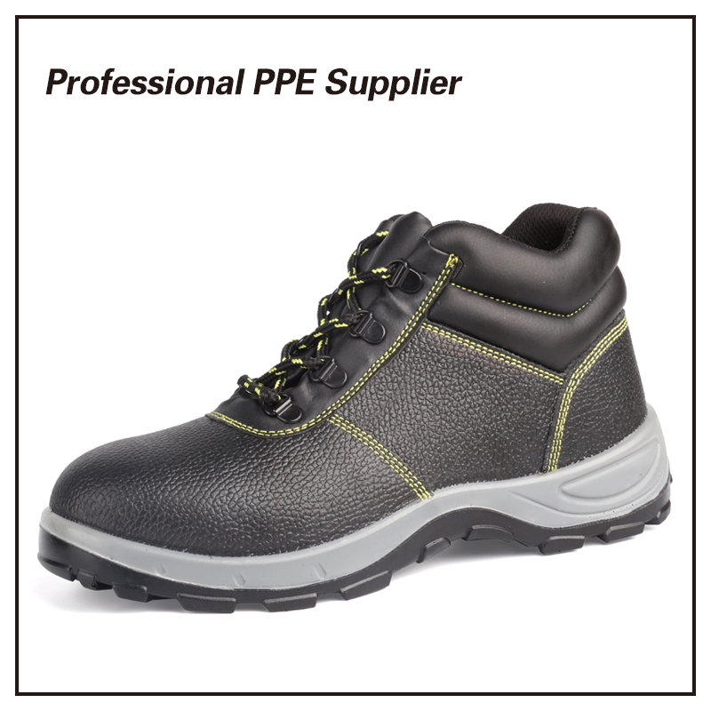 Genuine Leather Iron Steel Safety Shoes Work Shoe