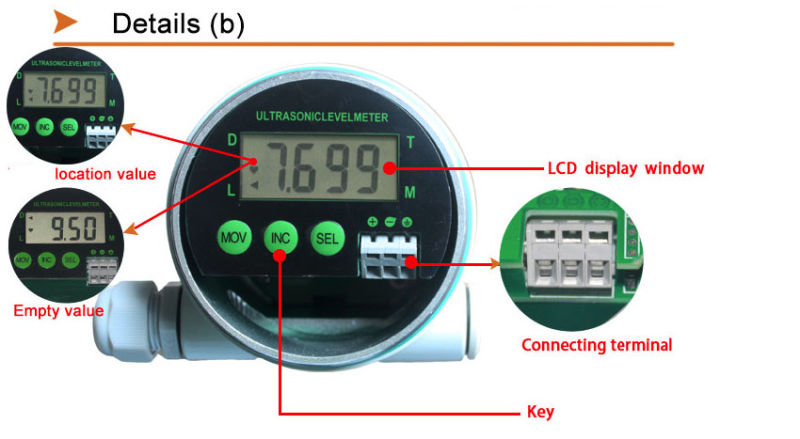 Smart Ultrasonic Fuel Level Meter/ Sensor for Water and Oil Tank