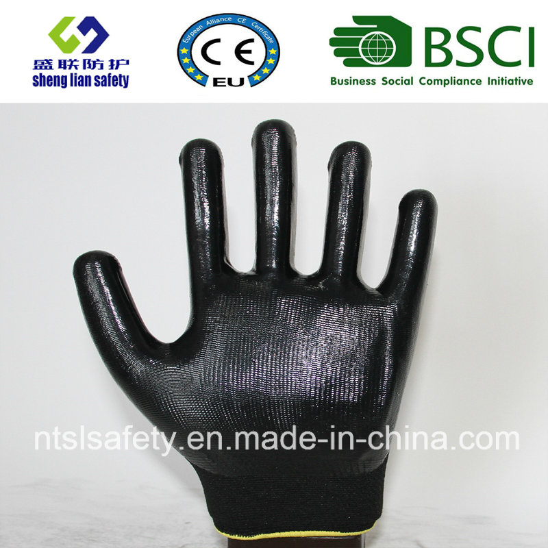 13G Polyester Shell with Nitrile Coated Work Gloves (SL-N111)
