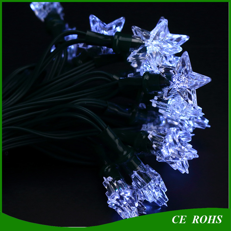 Solar String Lights 50LED Outdoor Garden Lighting White Star Festival Decorate Solar Fairy Lights Lawn Party Light