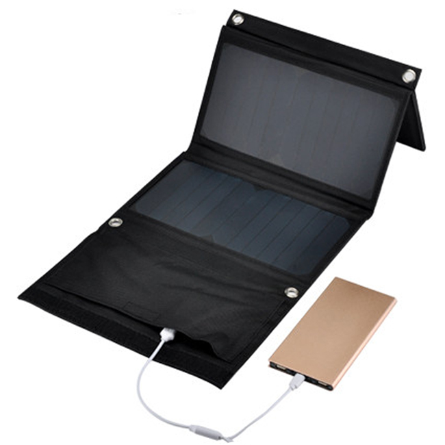 14W Portable Waterproof Dual USB Sunpower Solar Charger