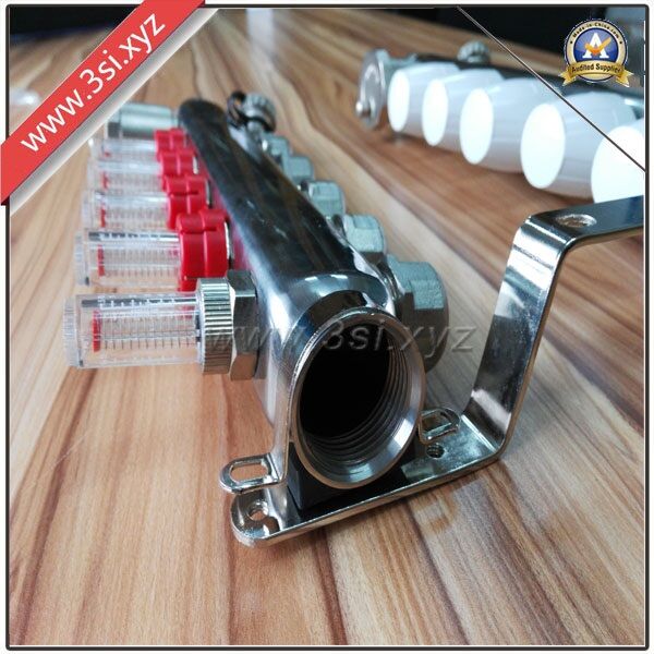 Stainless Steel Manifold with Gauge for Floor Heating Ssystem (YZF-L031)