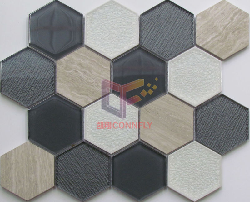 Cracked Crystal Mix Marble Stone Mosaic (CS250)