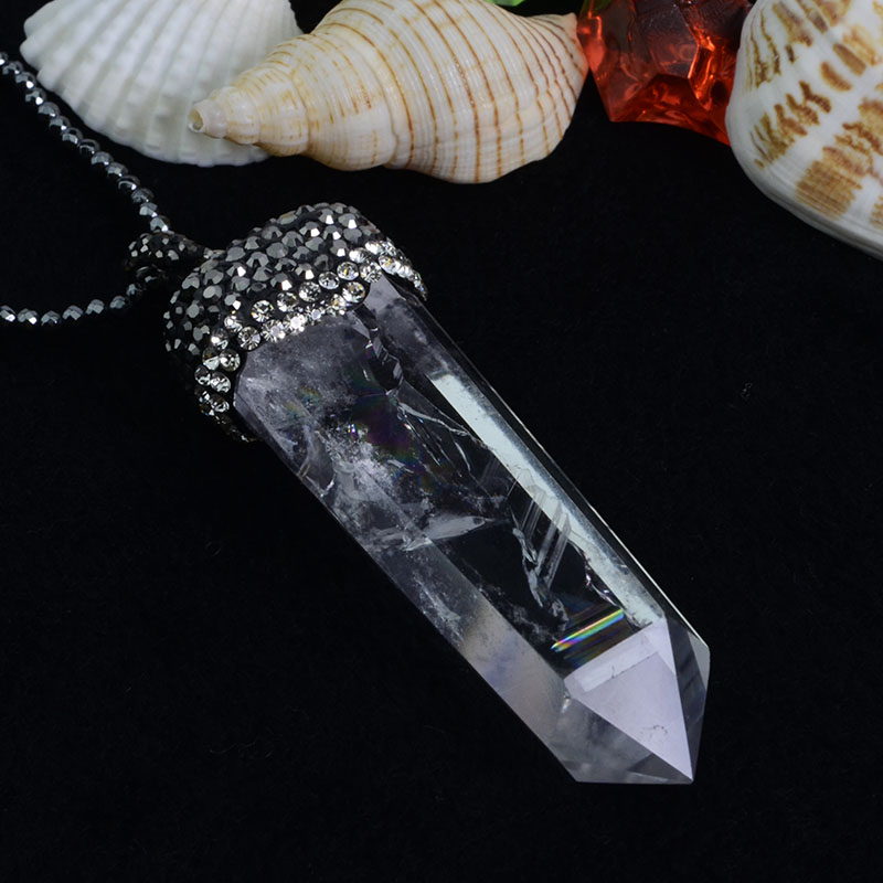 Fashion Multi Size Crystal Point Pendant Jewelry