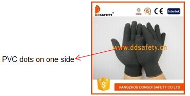 Nylon Gloves with Seamless and PVC Gloves Dkp419