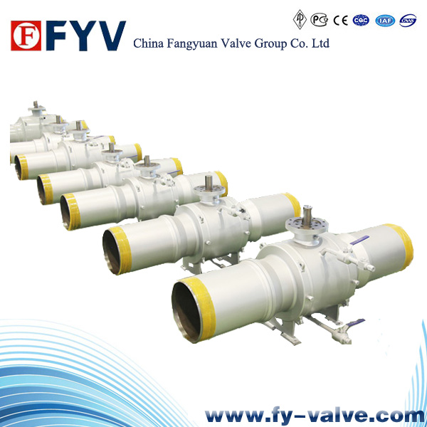 API6d Long Connection Full Welded Ball Valve with Pneumatic