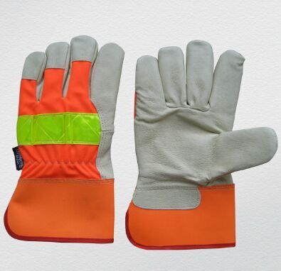 Hi-Vis Pig Grain Leather Thinsulate Lining Winter Glove (3521)