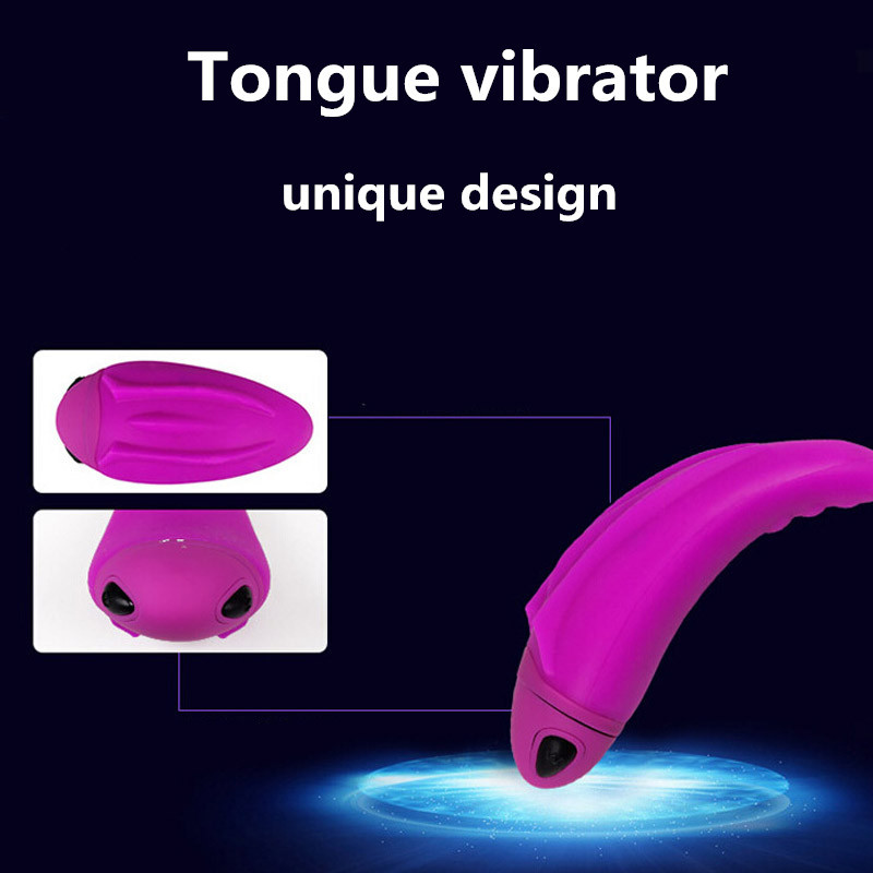 10 Mode Silicone Tongue Vibrator Oral Sex Toys Body Massager